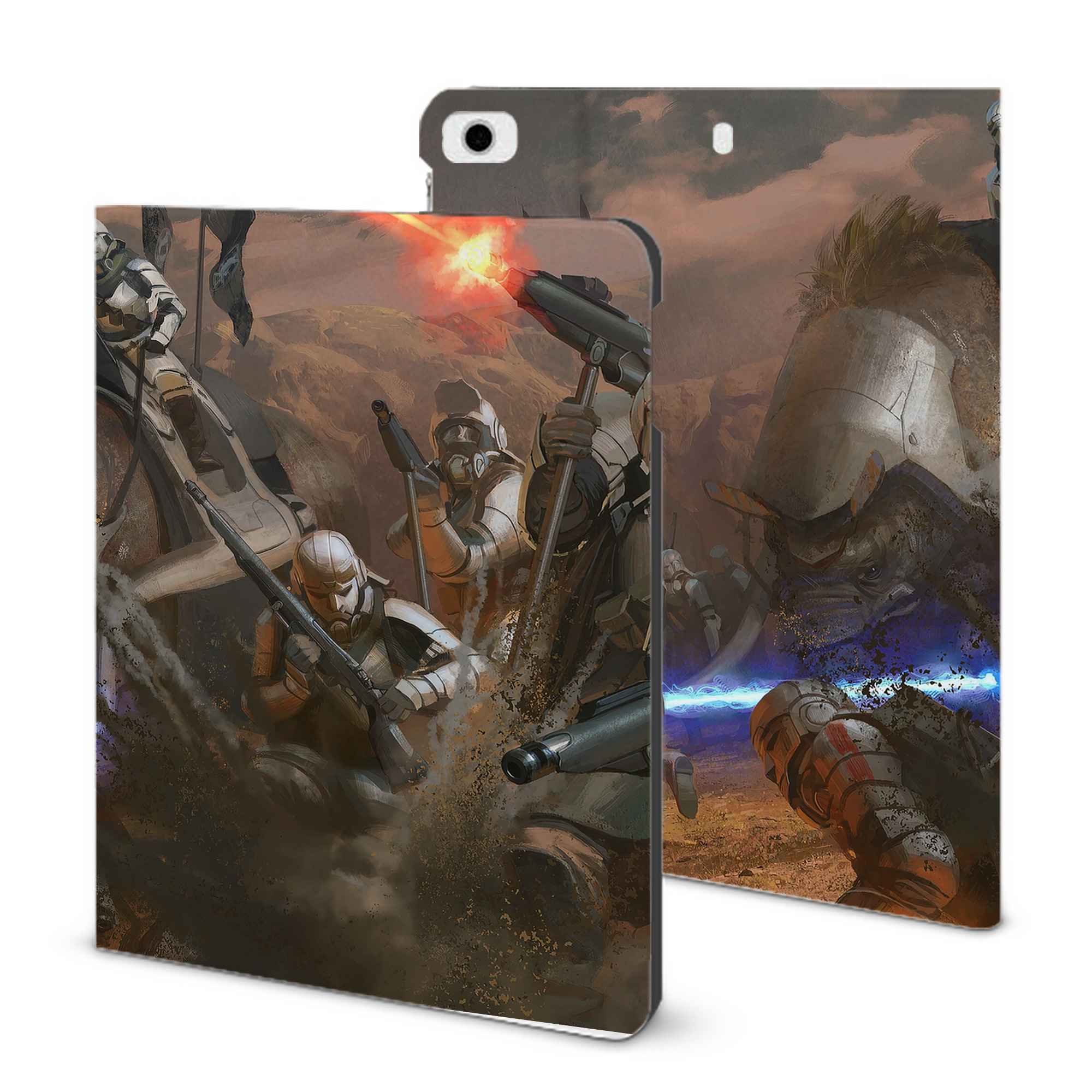 （画像用） スター・ウォーズ Star Wars IPad ケース ブック型 PUレザー TPU 耐衝撃 軽量 薄型 ペン収納なし 全面保護 IPad 各モデル対応